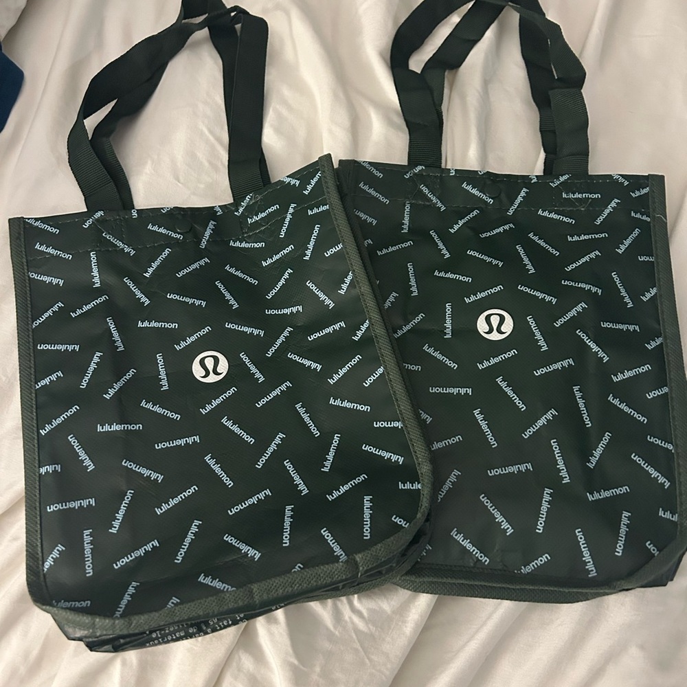 lululemon athletica Dark Green Logo Tote